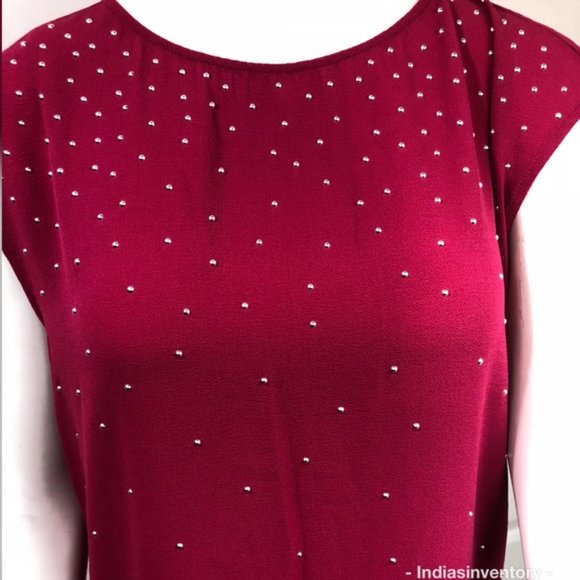 Michael Kors Embellished Draped Front Top - Picture 4 of 4